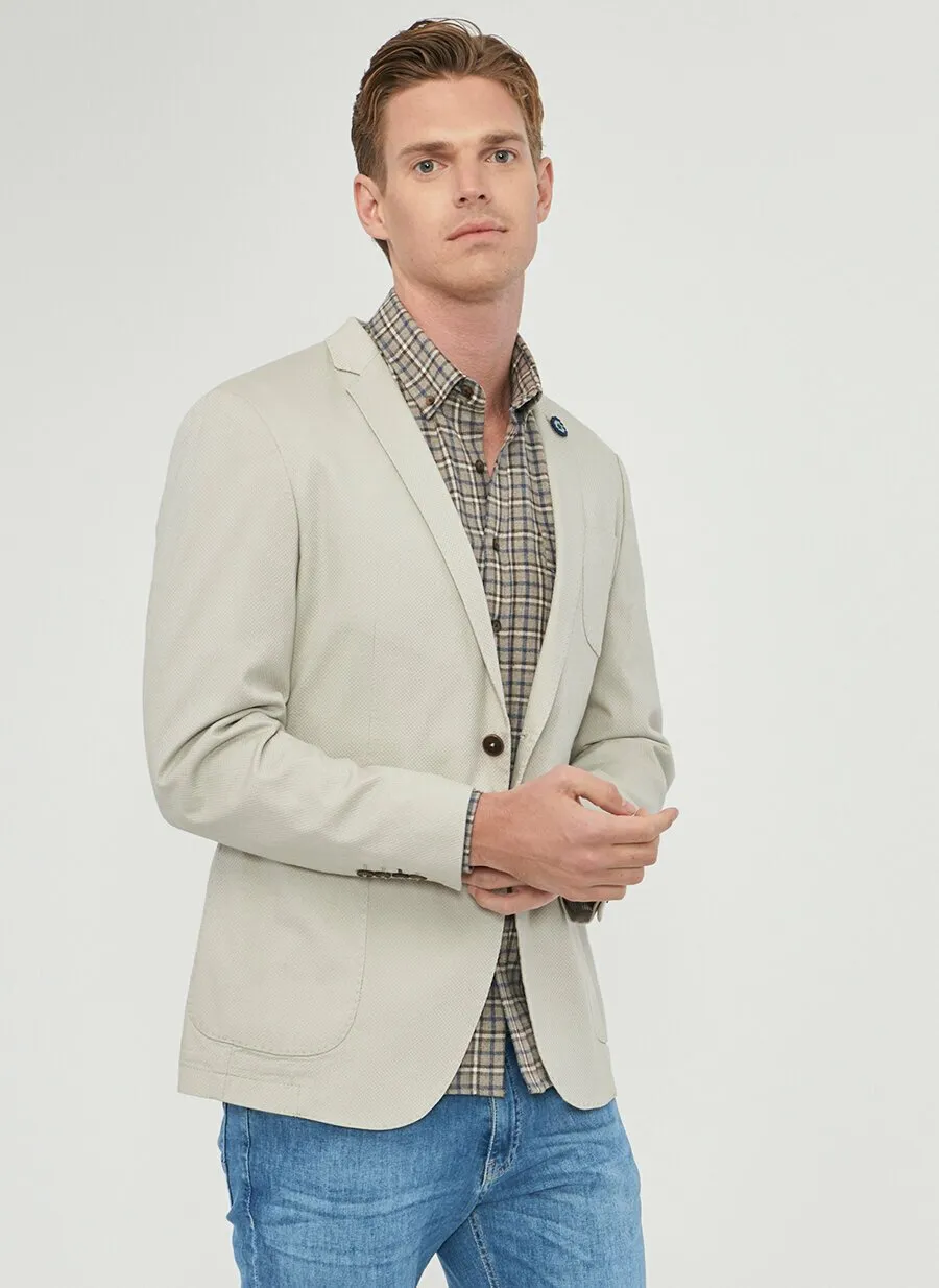 16890 Beige Slim Fit Jacket