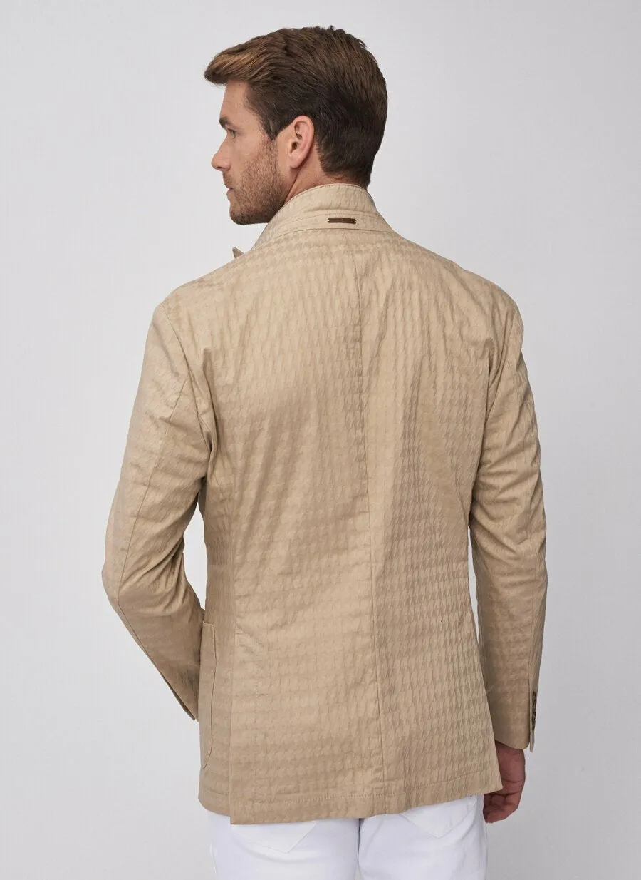 16907 Beige Slim Fit Jacket