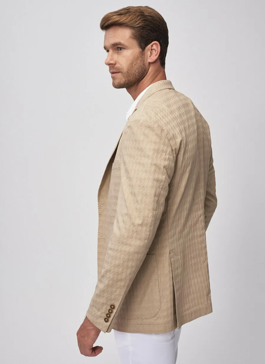 16907 Beige Slim Fit Jacket