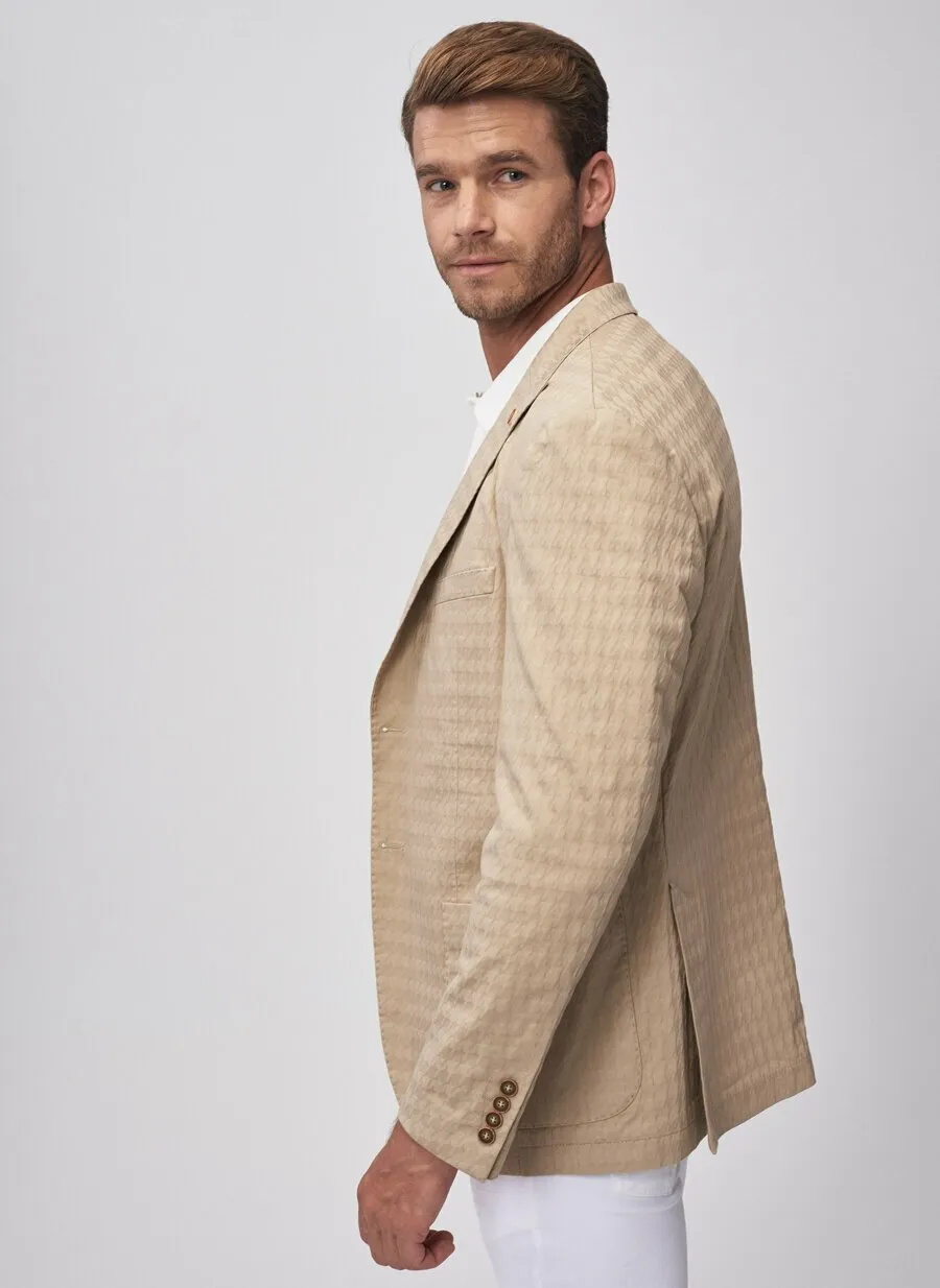 16907 Beige Slim Fit Jacket