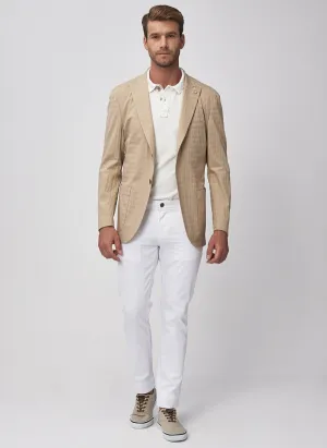 16907 Beige Slim Fit Jacket