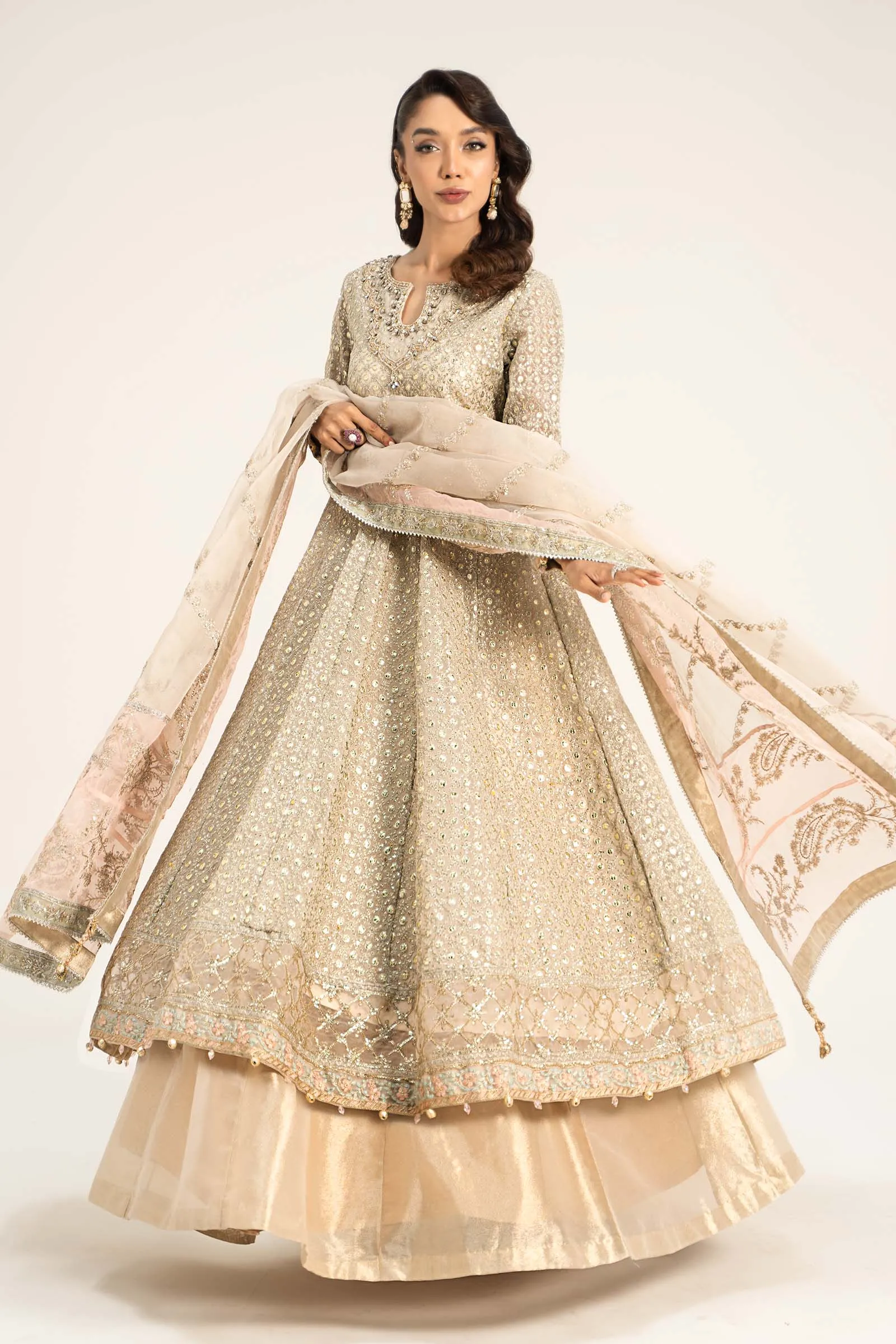 3 Piece Embroidered Organza Suit | SF-W24-07