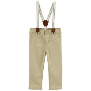 Baby Boys' Twill Suspender Pants 1Q433210