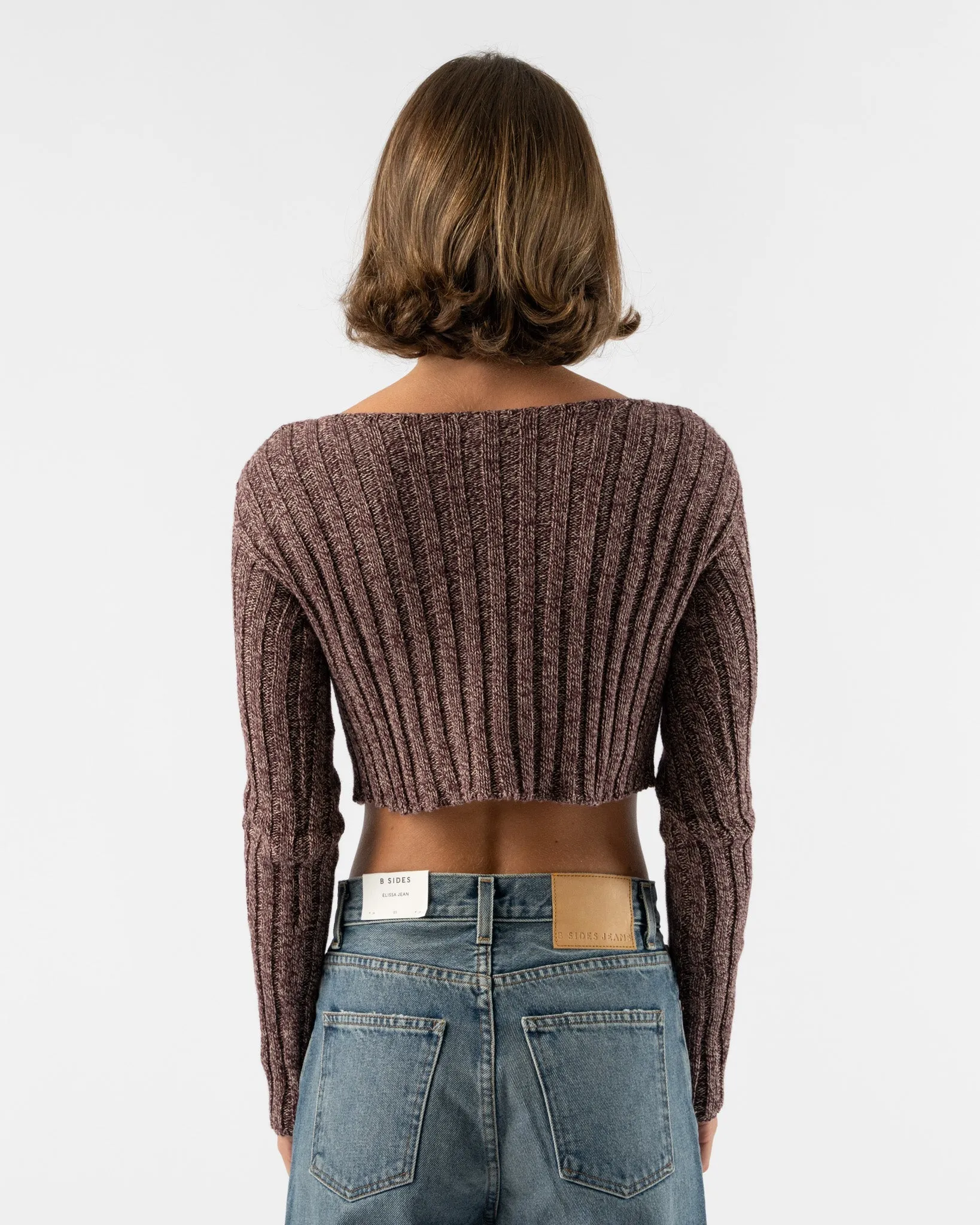 Baserange Macau Pullover in Burgundy Melange