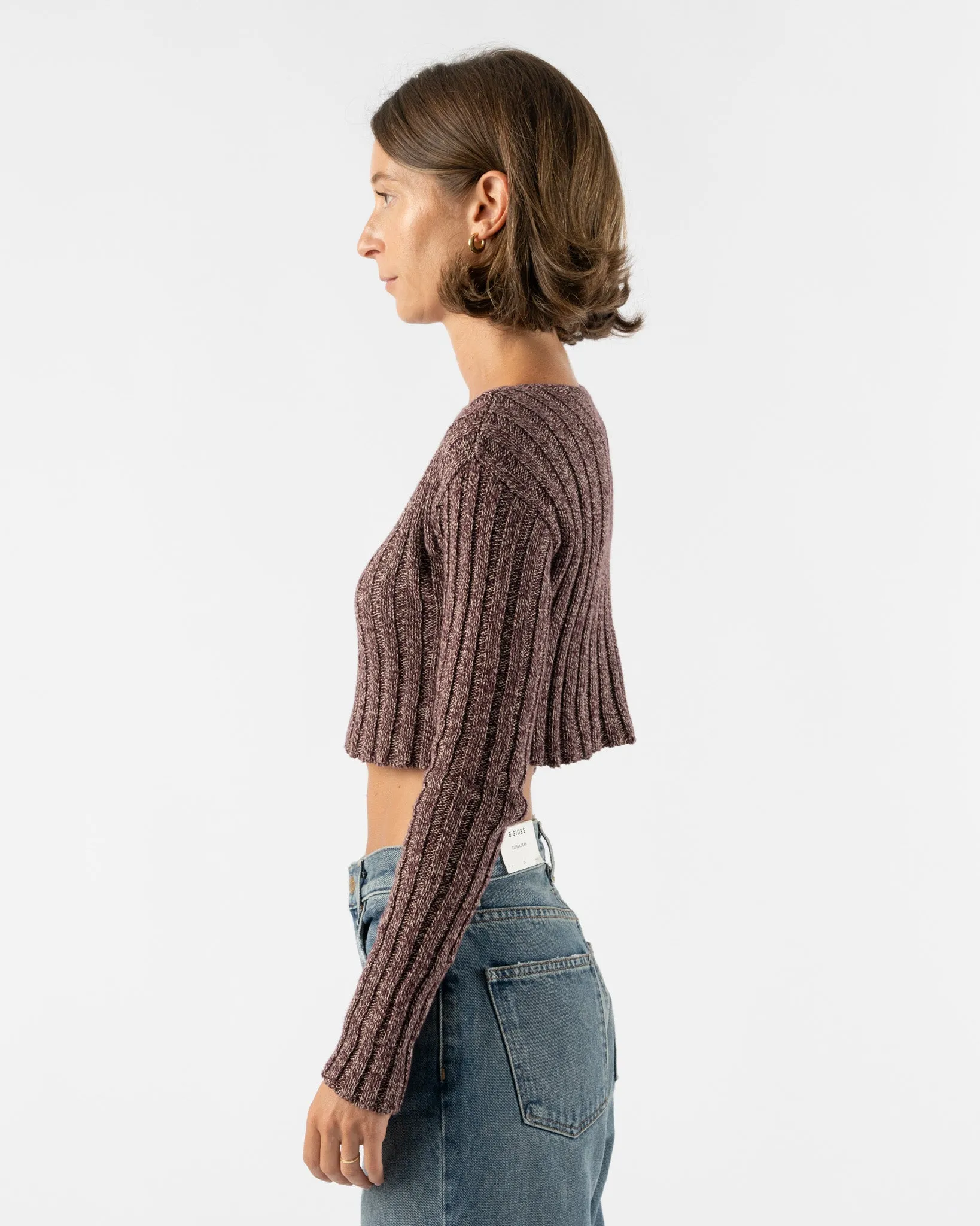 Baserange Macau Pullover in Burgundy Melange