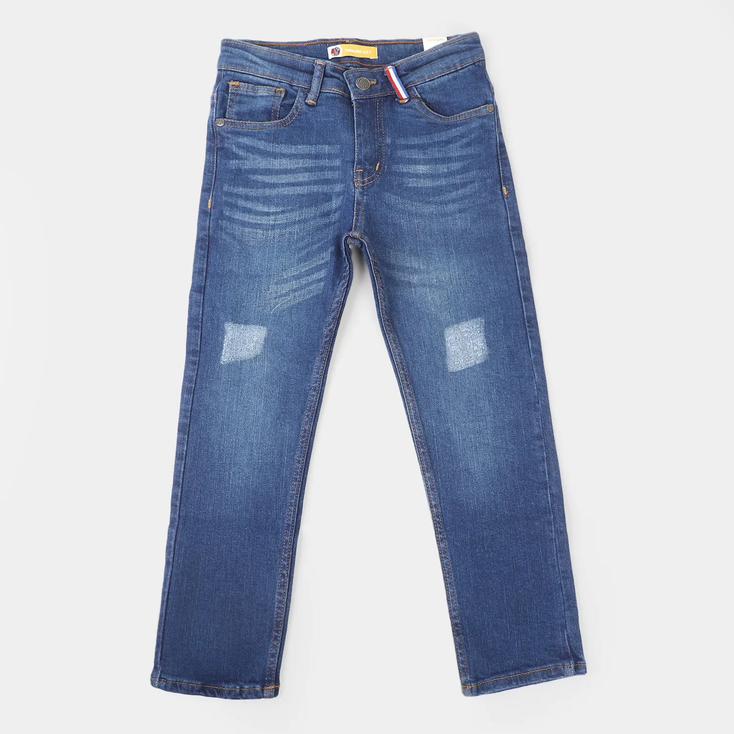 Boys Pant Denim Tape Loop-Mid Blue