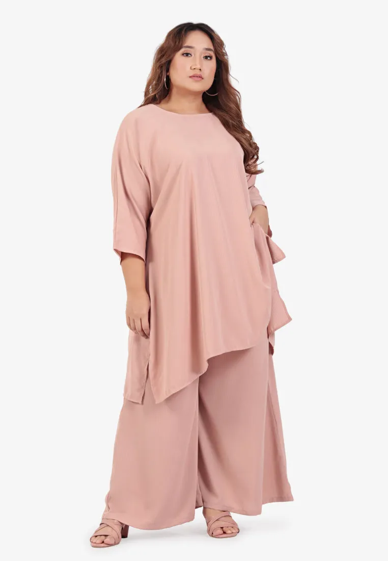 Chunna Raya Minimalist Modern Pants Set - Nude