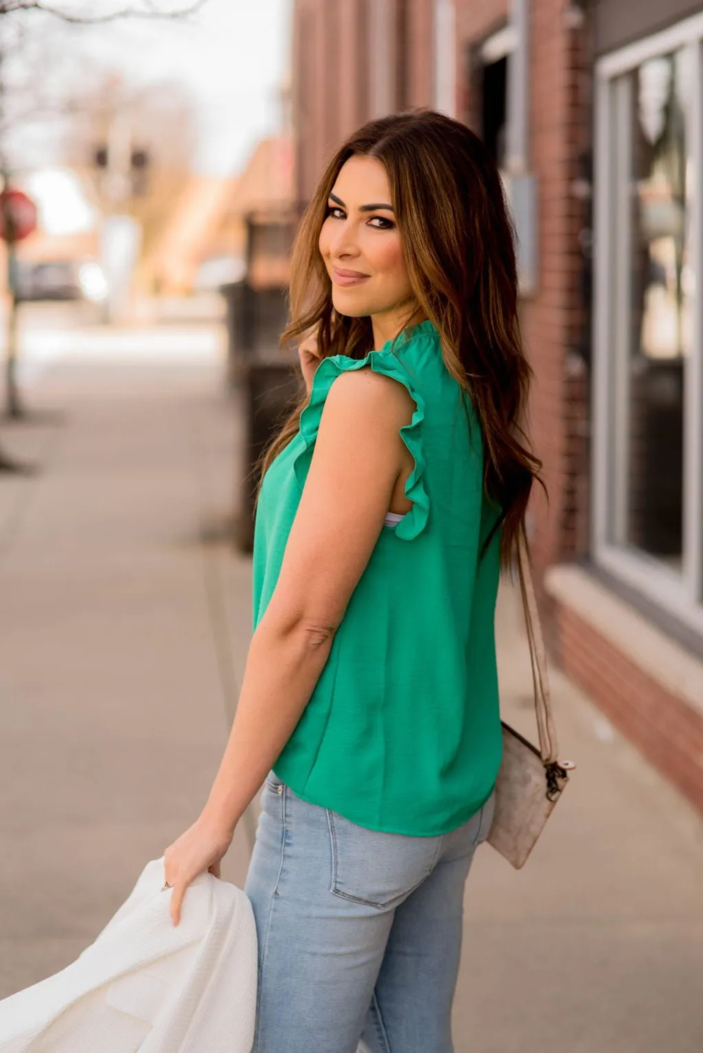 Classy Ruffle Trimmed Tank