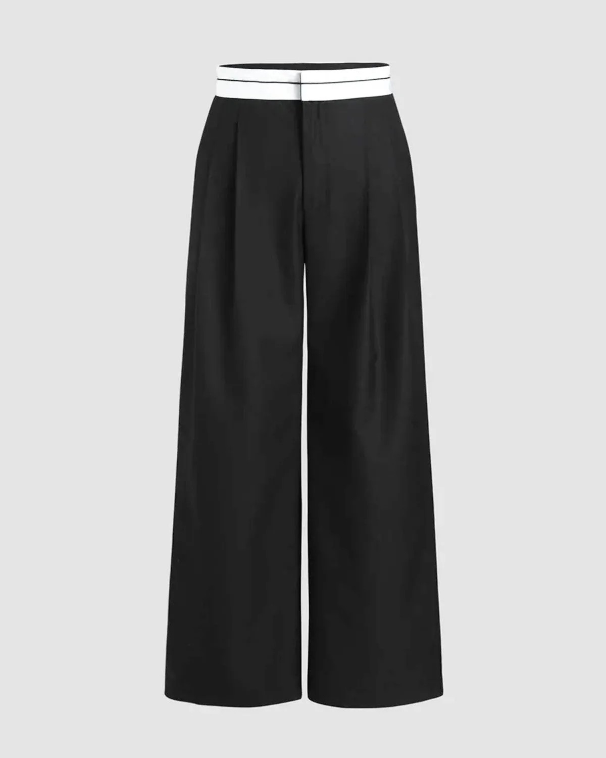 COLOR BLOCK PLEATED TROUSERS