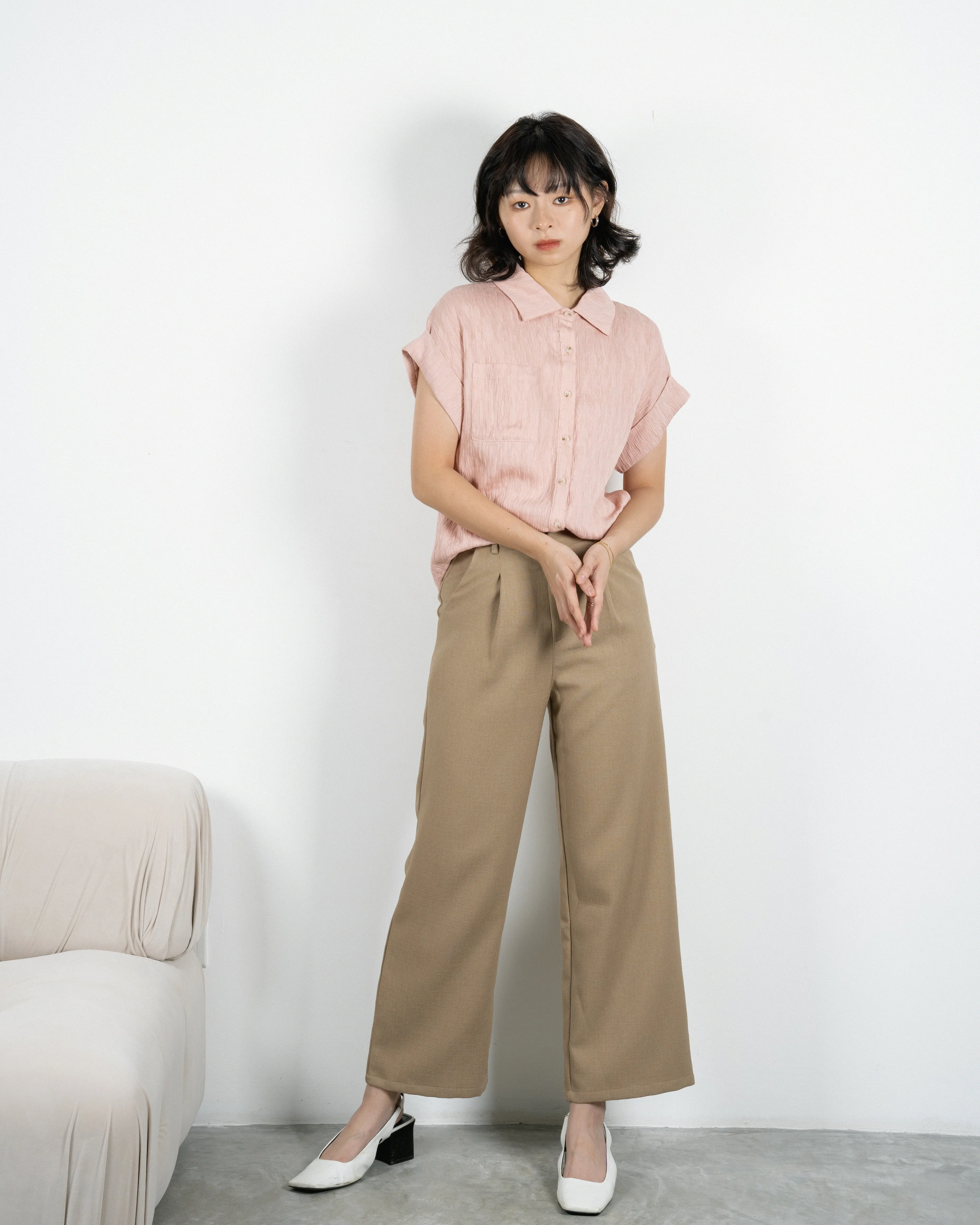 Danielle Straight Cut Trousers (Khaki)