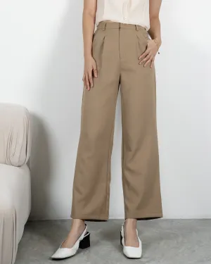 Danielle Straight Cut Trousers (Khaki)