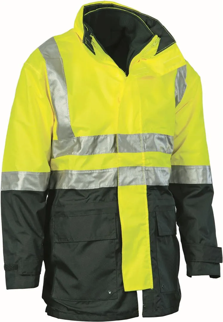 DNC Hi Vis 4 in 1 Two Tone Breathable Jacket With Vest And 3M R/Tape (3864)