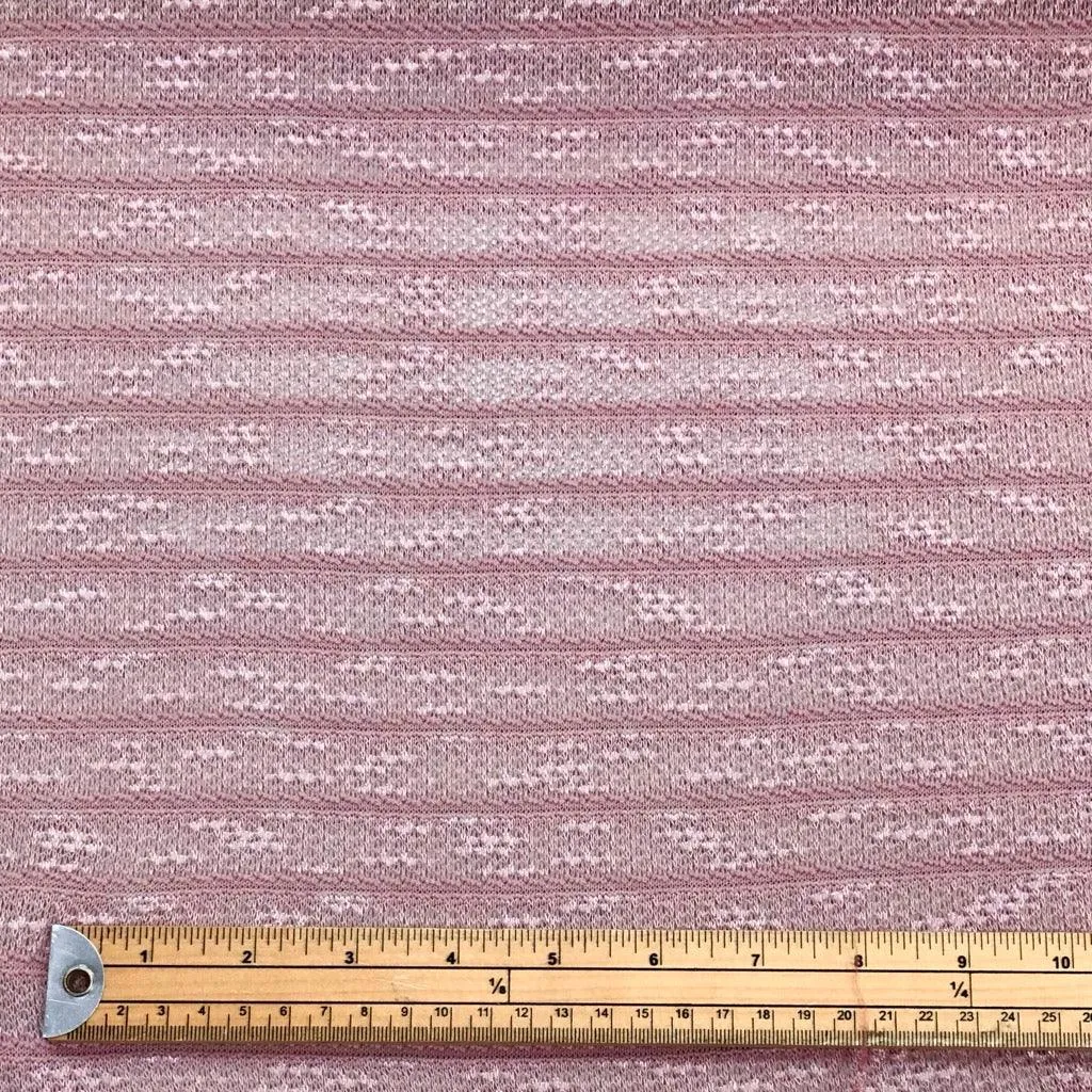 Dusky Pink Light Weight Cable Knit Fabric