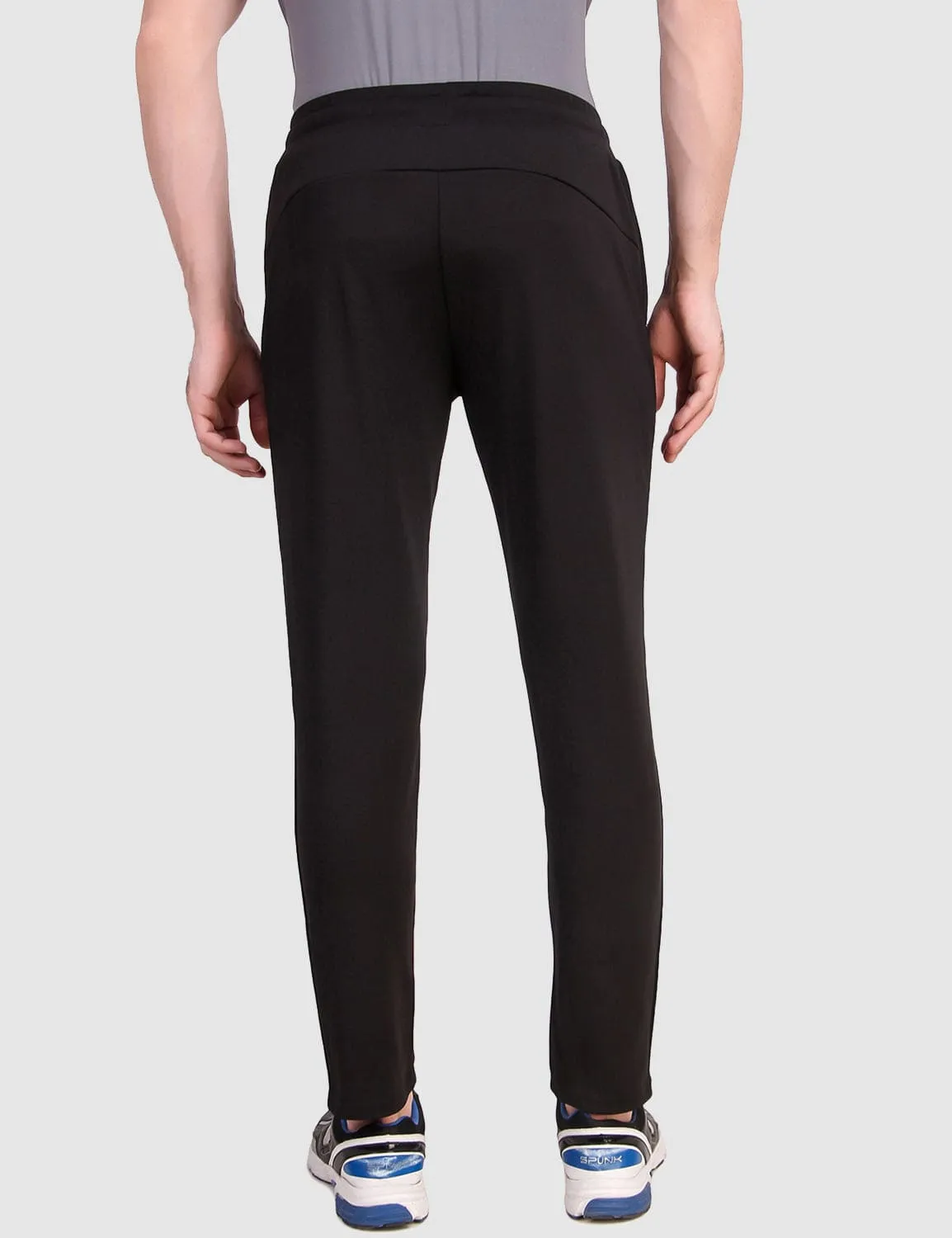 Fitinc Black Trackpant with Concealed Zipper Pockets