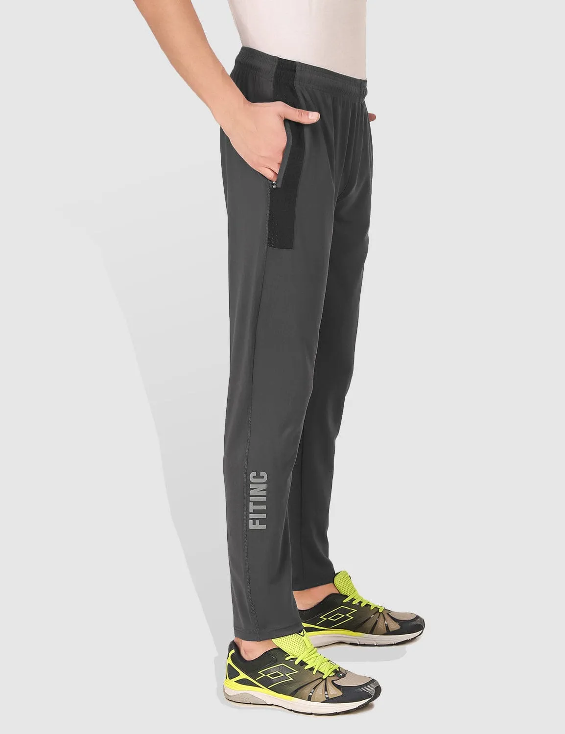 Fitinc Regular fit Grey Activewear Trackpant