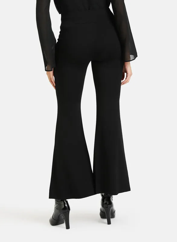 Flared Trousers With Elaticated Waist