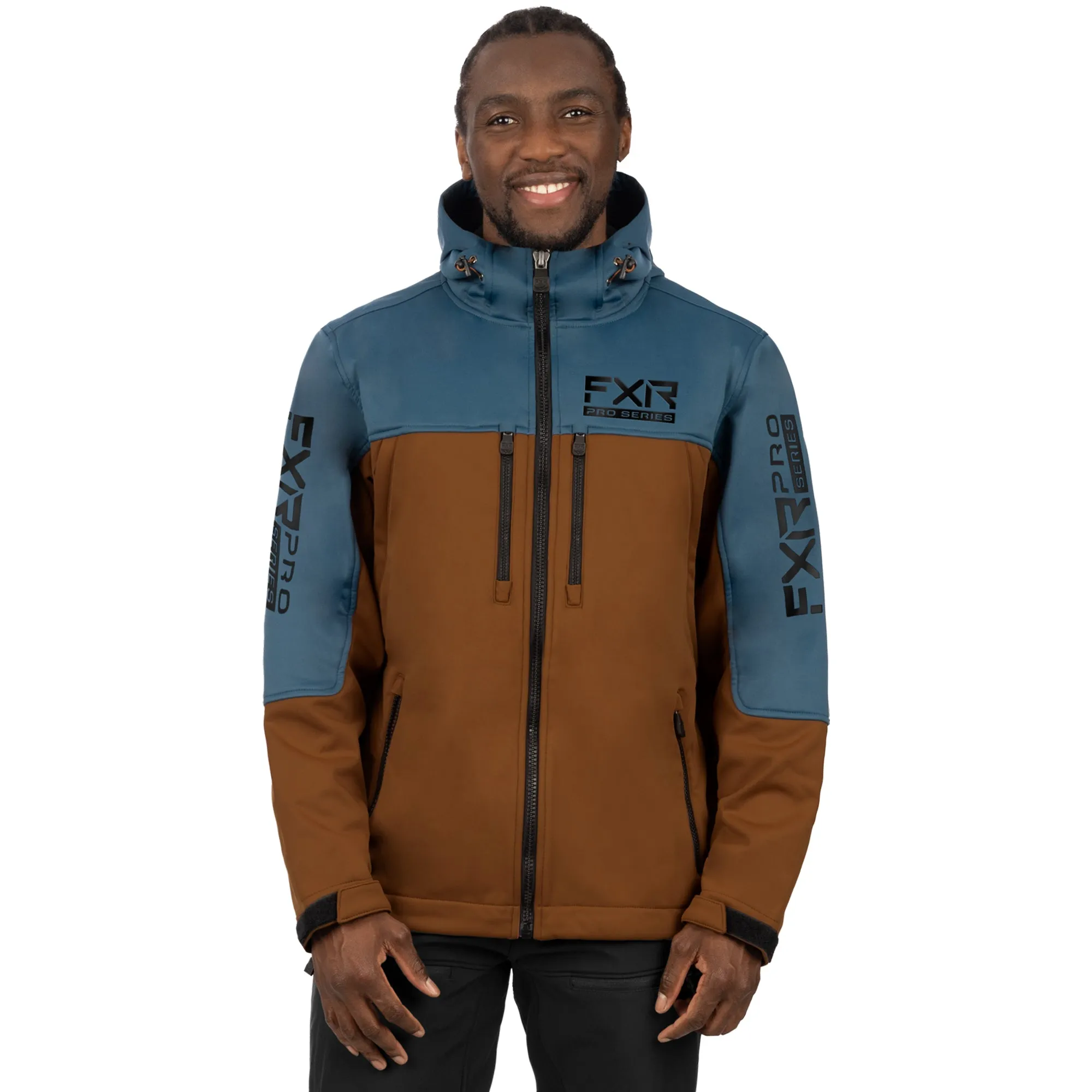 FXR  Mens Pro Softshell Jacket Waterproof Breathable Comfort Copper Dark Steel