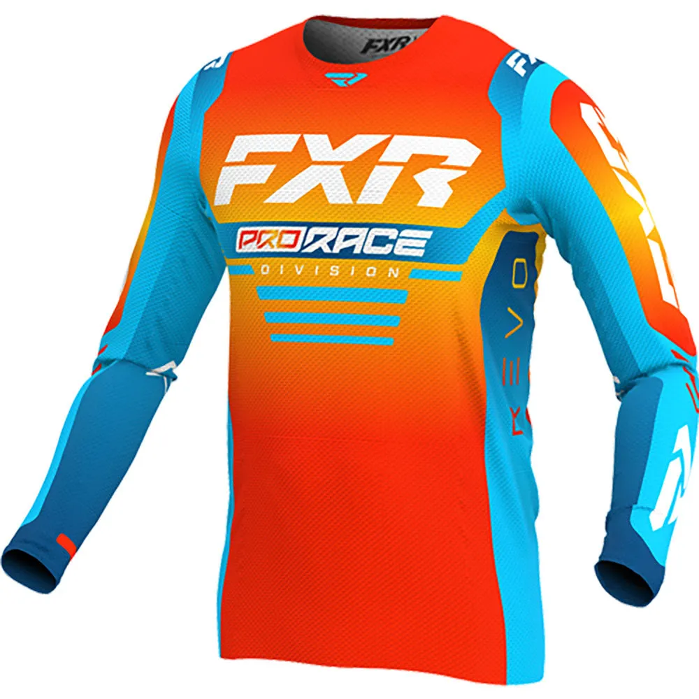 FXR  Revo MX Jersey 24 Lightweight Breathable Mesh Slim Fit Drop Tail Sunrise