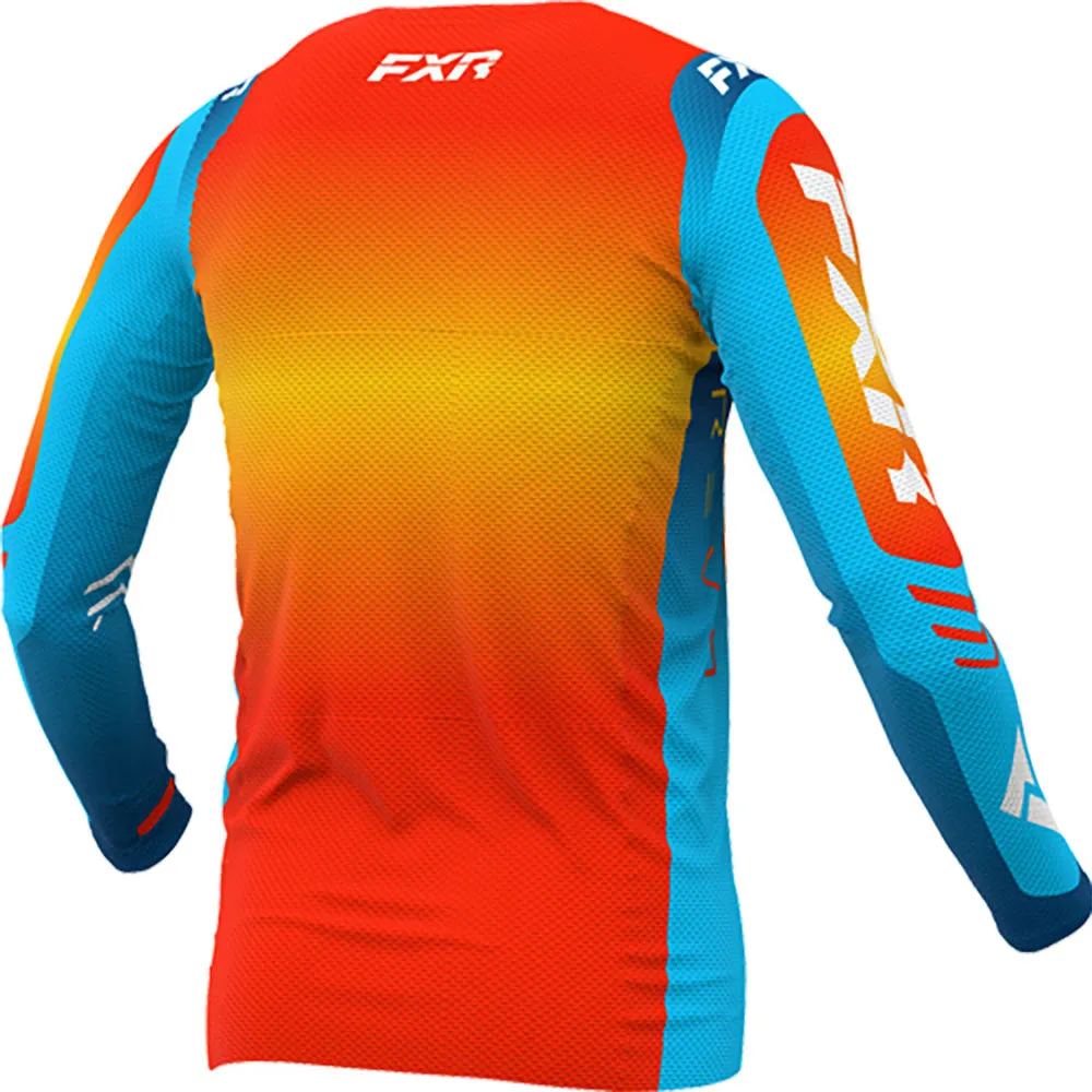 FXR  Revo MX Jersey 24 Lightweight Breathable Mesh Slim Fit Drop Tail Sunrise