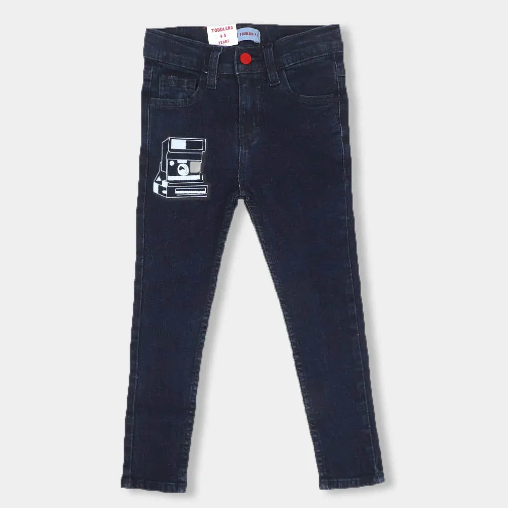 Girls Pant Denim Fast Camera - Mid Blue