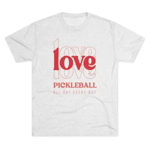 Heather Love Love Love Pickleball T-Shirt • Women's