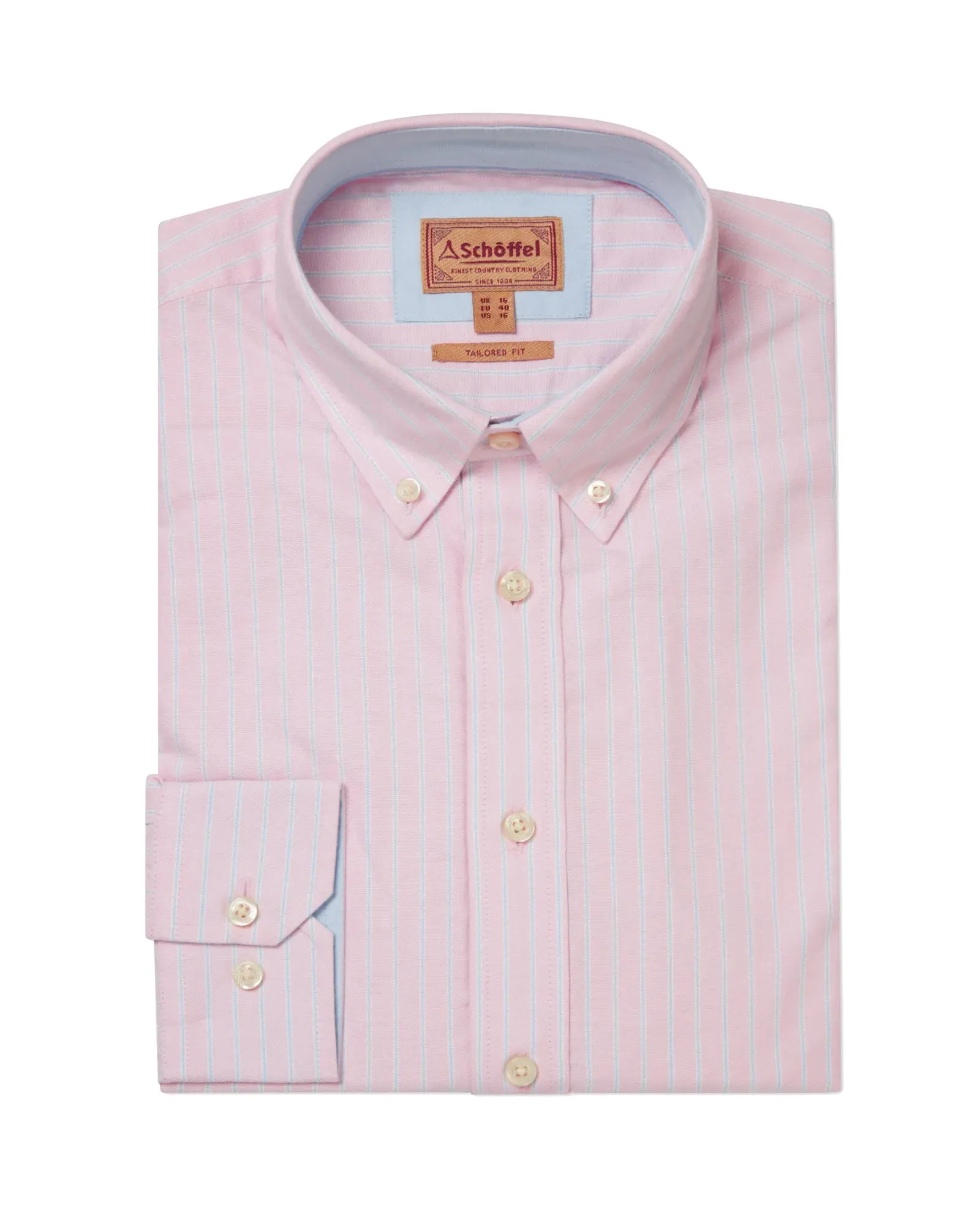 Holt Soft Oxford Tailored Shirt - Pink/Blue Stripe