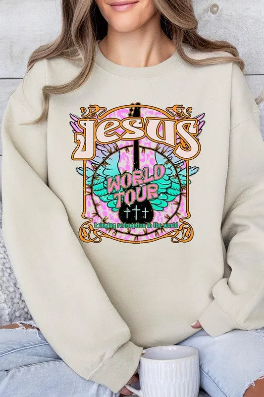 Jesus World Tour Graphic Fleece Sweatshirts