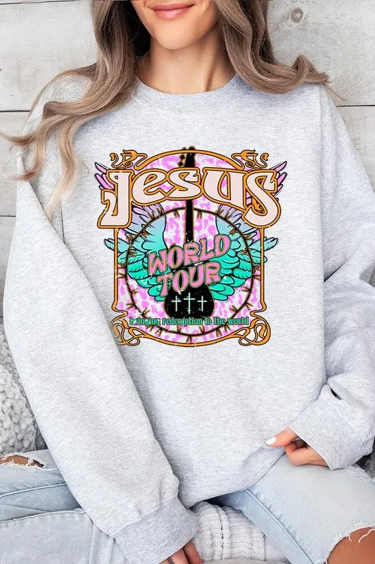 Jesus World Tour Graphic Fleece Sweatshirts