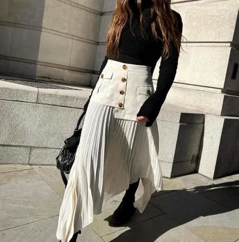 Josephine High Rise Pleated Skirt