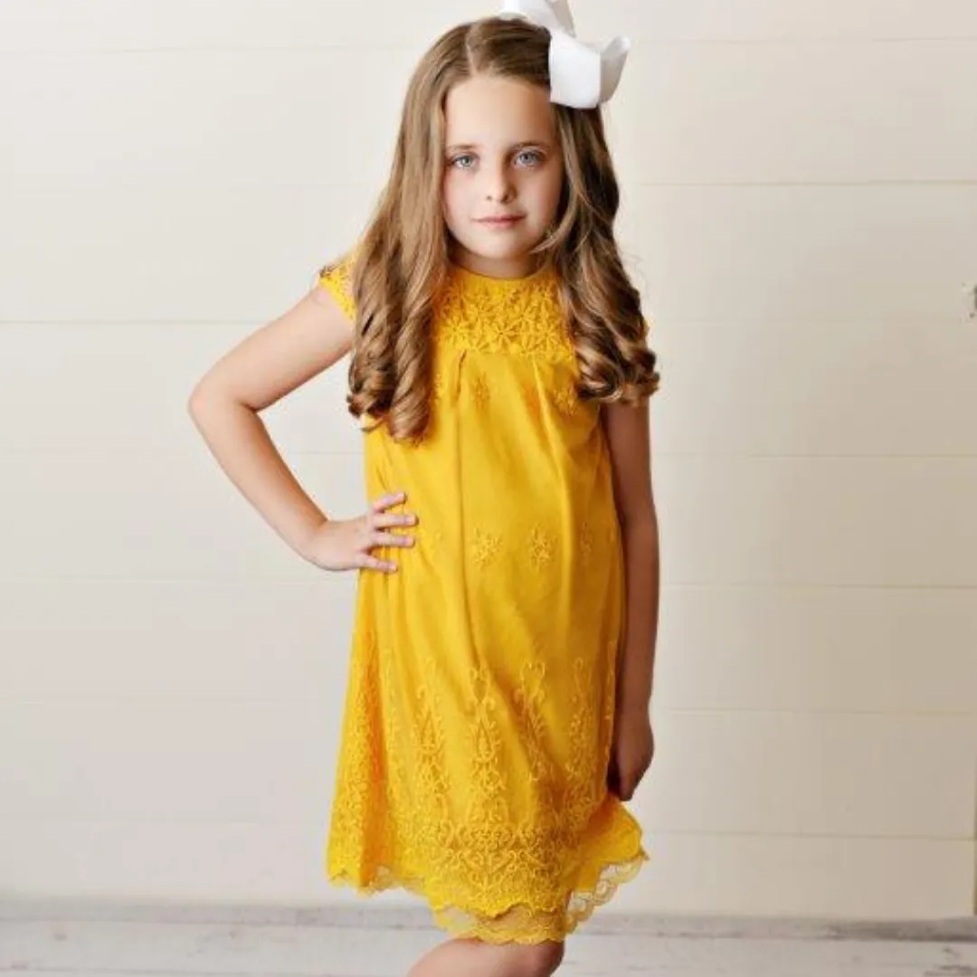 Lace Dress - Yellow