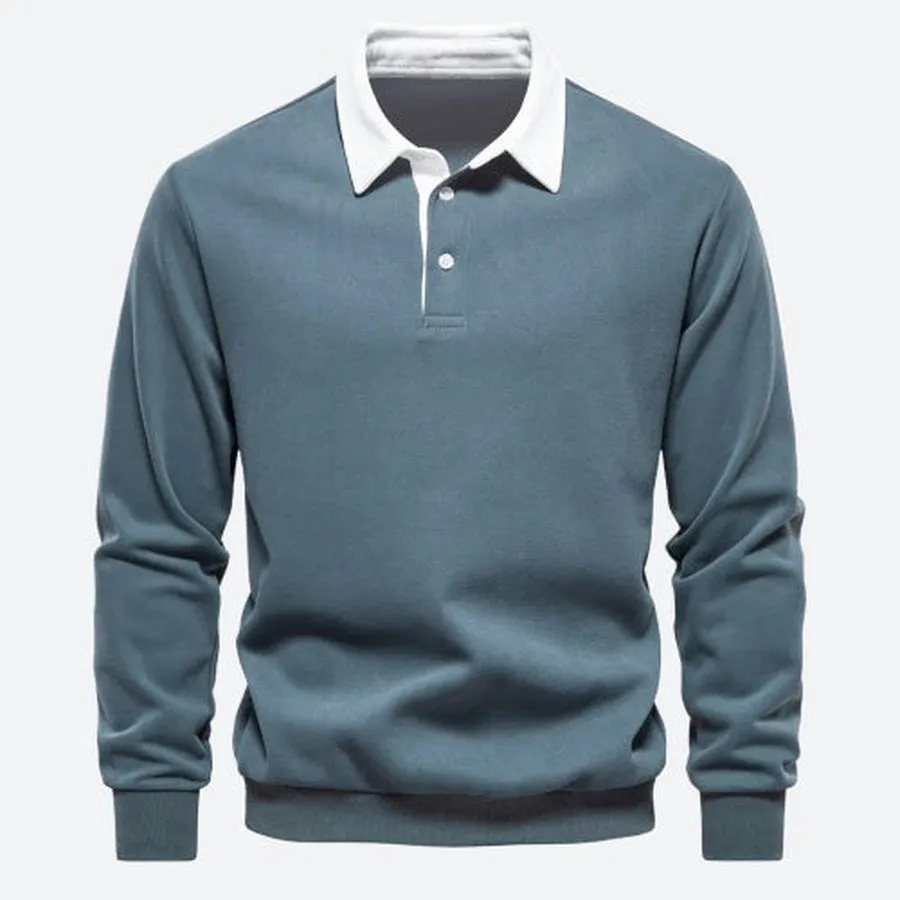 Layered Collar Cotton Casual Sweaters