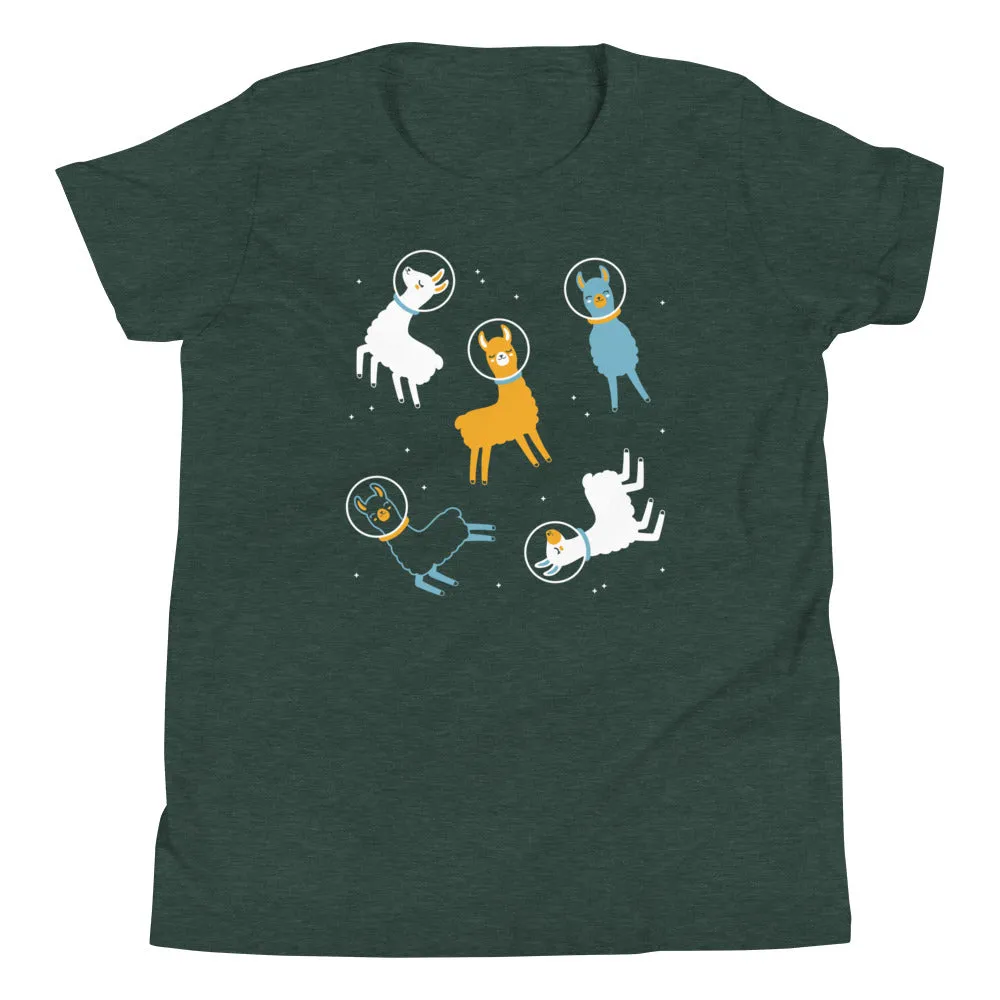 Llamas In Space Kid's Youth Tee