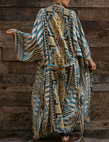 Long Sleeve Print Kimono Cardigans: Women's Beach Cover Up