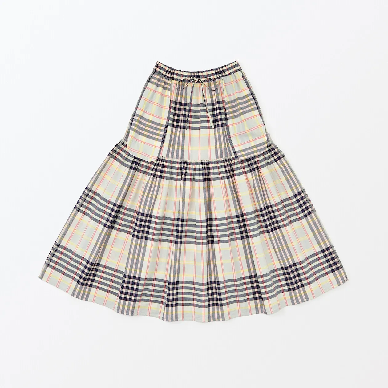 Madras Check Flare Skirt