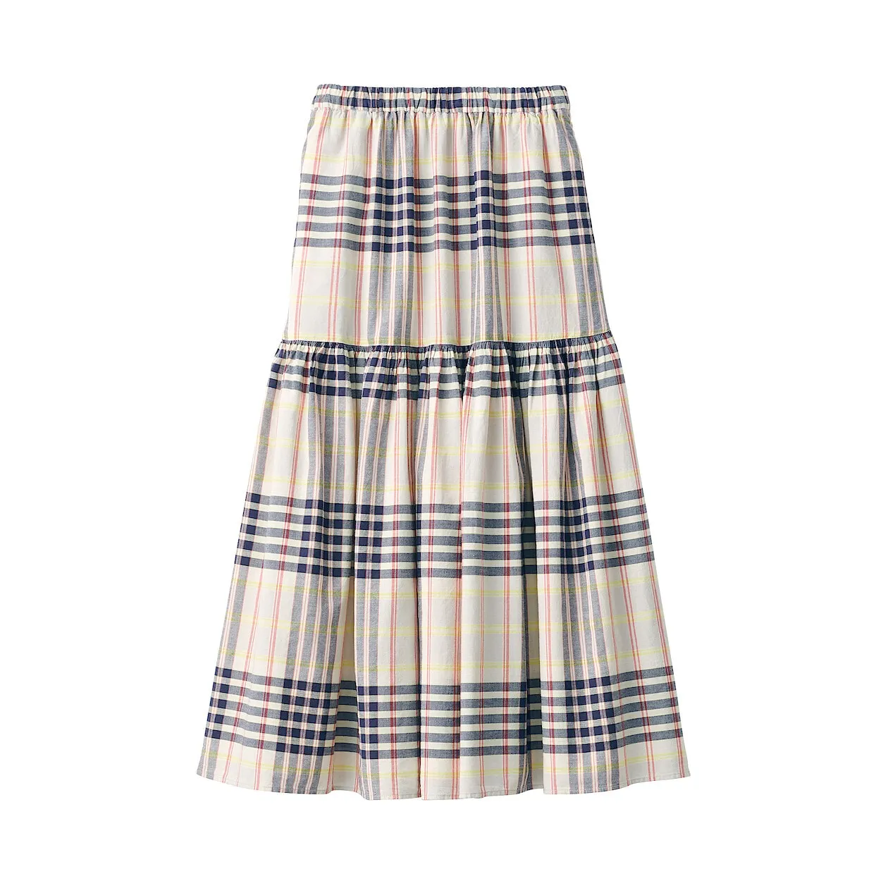 Madras Check Flare Skirt