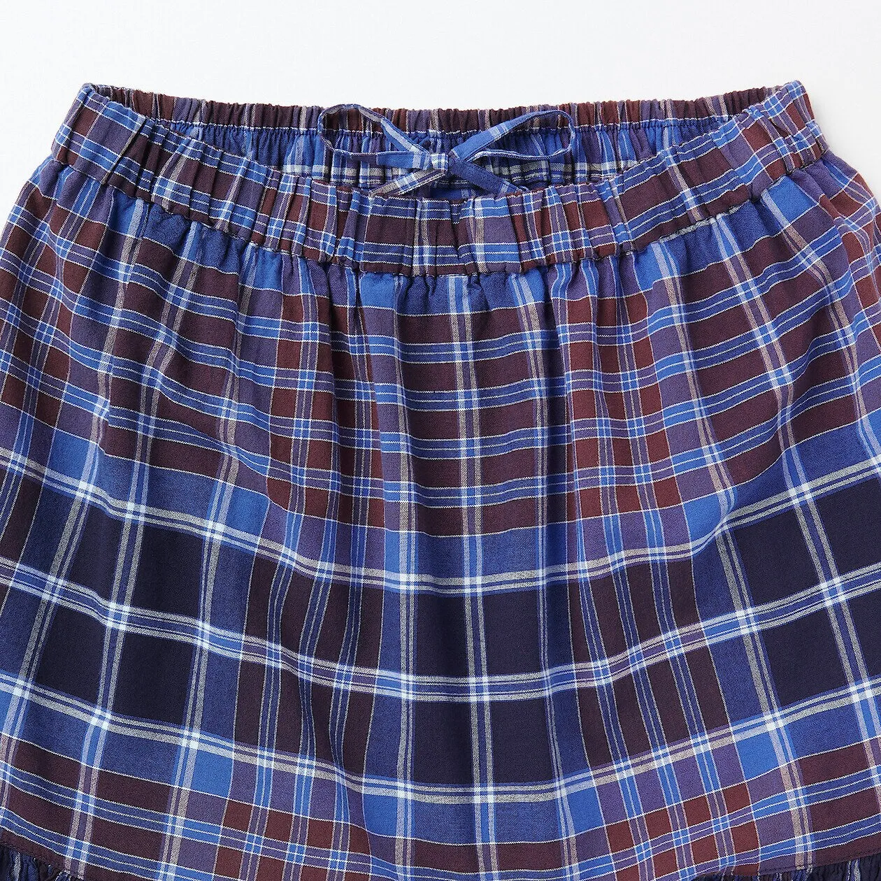 Madras Check Flare Skirt