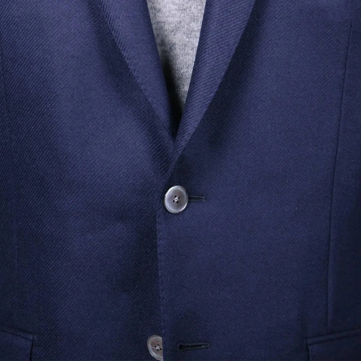 Navy-Blue Twill REDA Wool Blazer Jacket