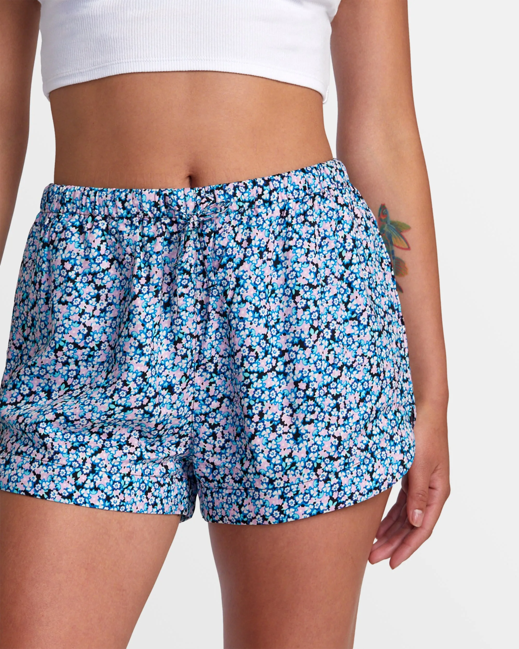 New Yume Printed Shorts - Black Floral