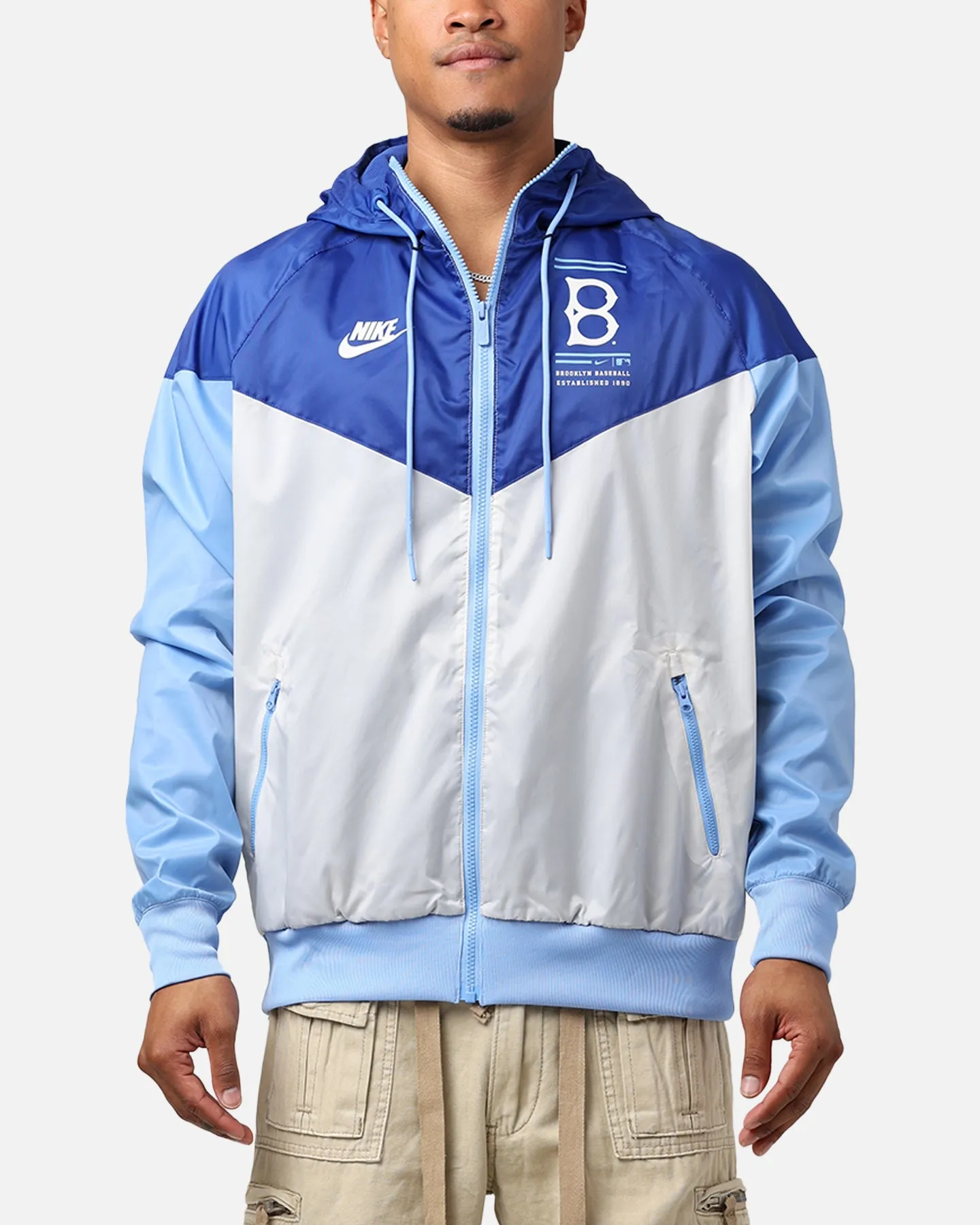 Nike Los Angeles Dodgers Cooperstown Windrunner Jacket Rush Blue/Light Bone