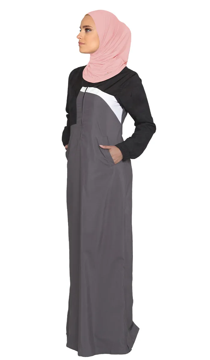 One Piece Stretch Sports Hijab - Rose