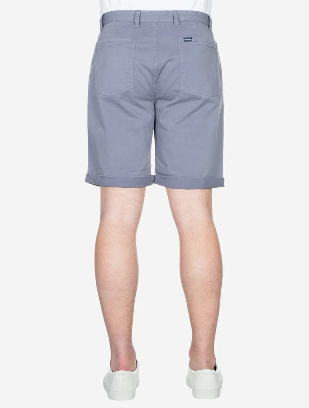 Overdyed Twill Shorts Washed Blue