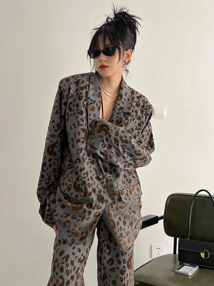 Panta Leopard Print Blazer