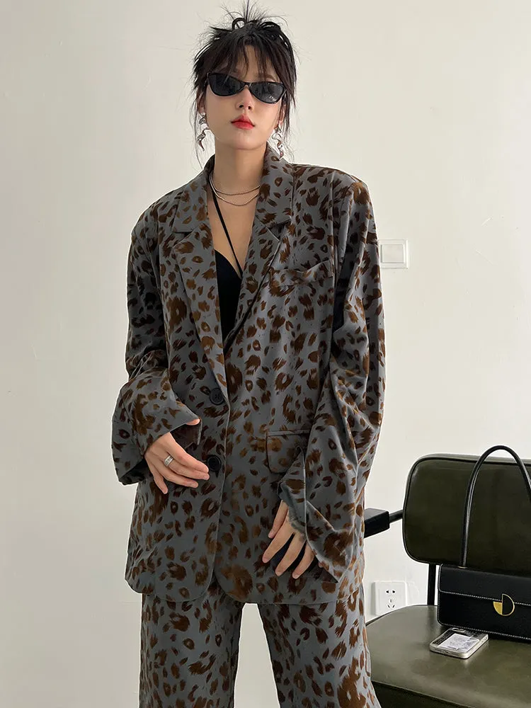 Panta Leopard Print Blazer