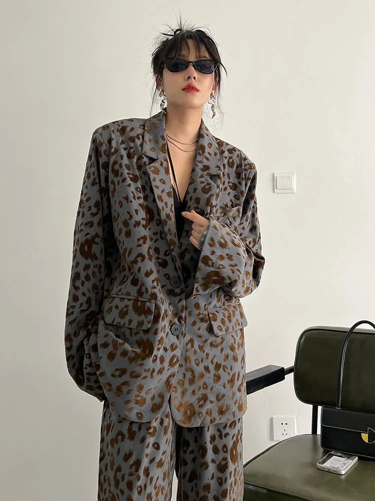 Panta Leopard Print Blazer