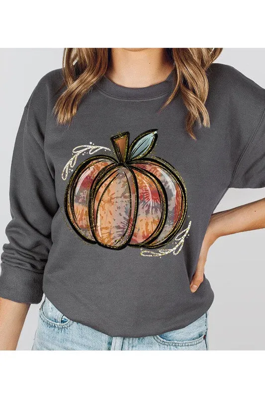 Pumpkin unisex fleece sweatshirt