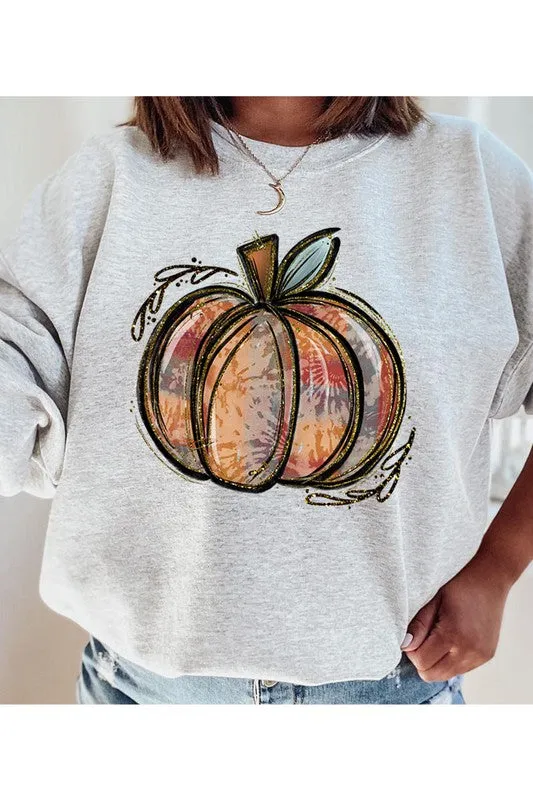 Pumpkin unisex fleece sweatshirt