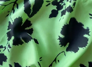 Rati Light-Weight Spring Green Floral Silk (Made in Italy)