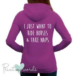 Ride Horses and Nap Funny Hoodie