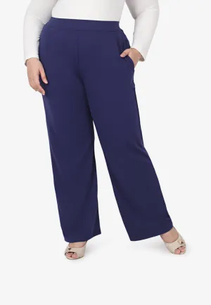 Ronni Demure Straight Leg Pants - Dark Blue