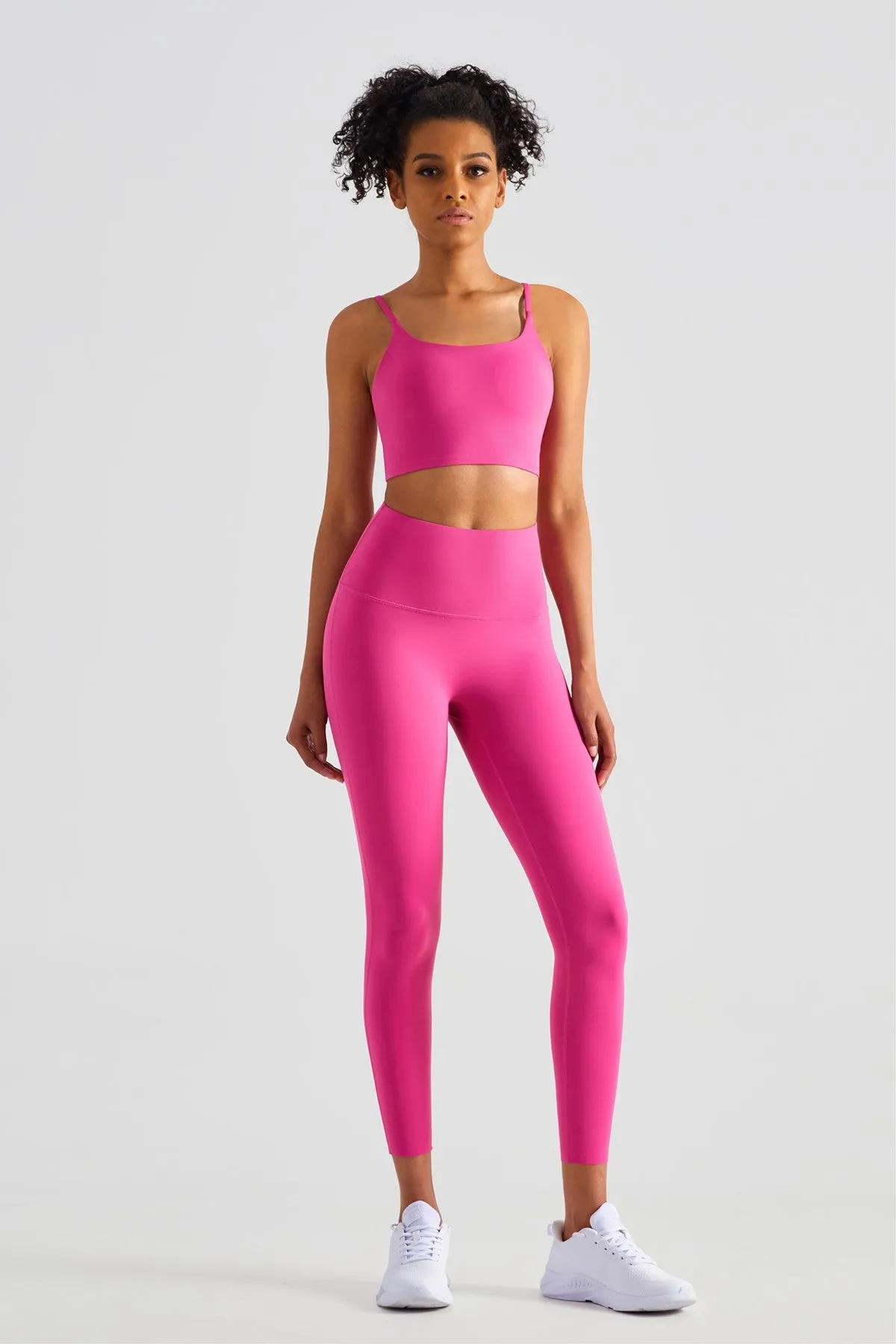 Spaghetti Straps Sports Bra & Leggings Set Activewear